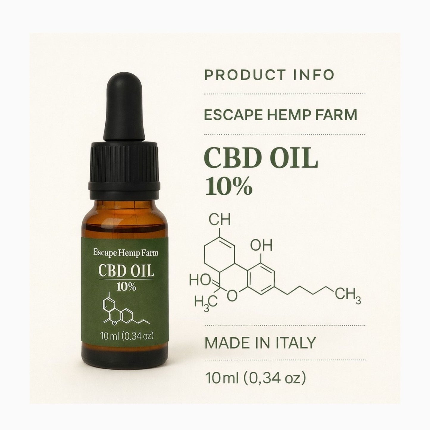 Olio CBD 10% MCT – Escape Hemp Farm