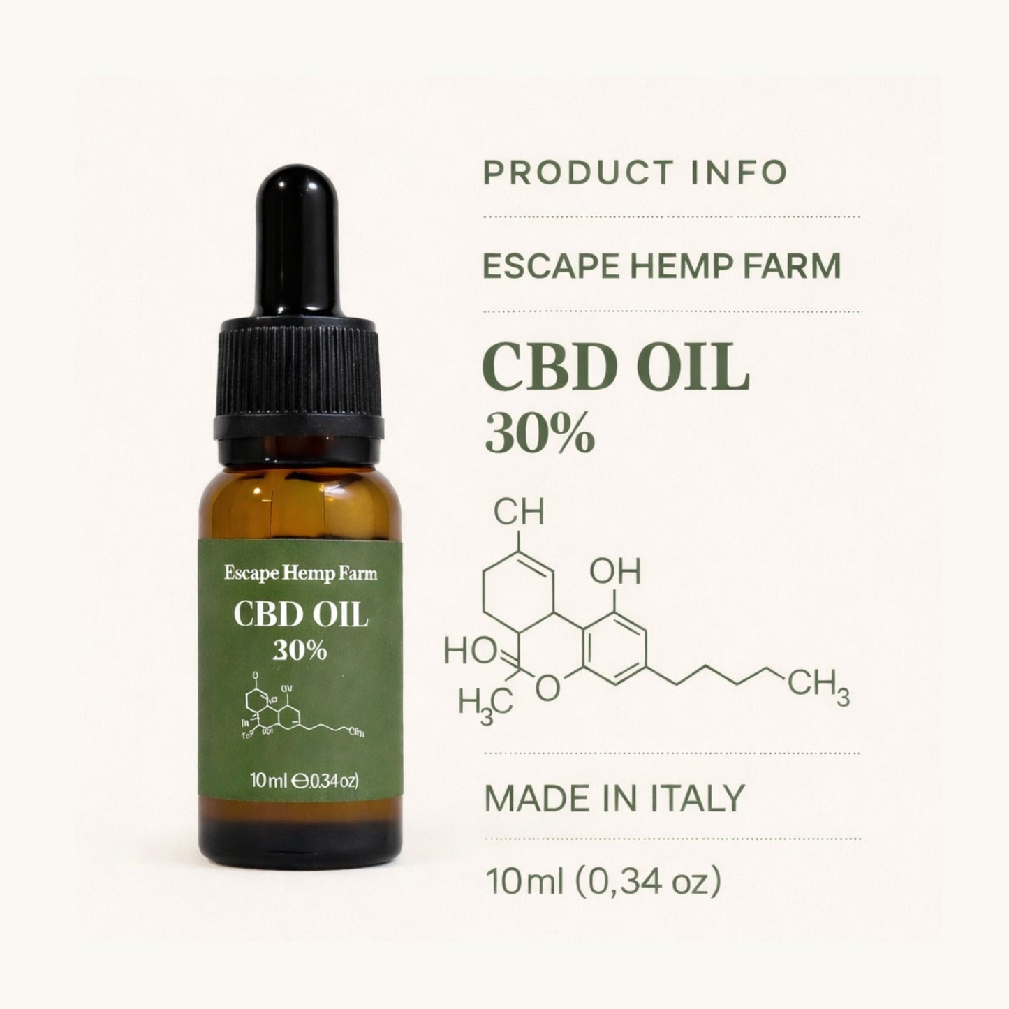 Olio CBD 30% MCT – Escape Hemp Farm