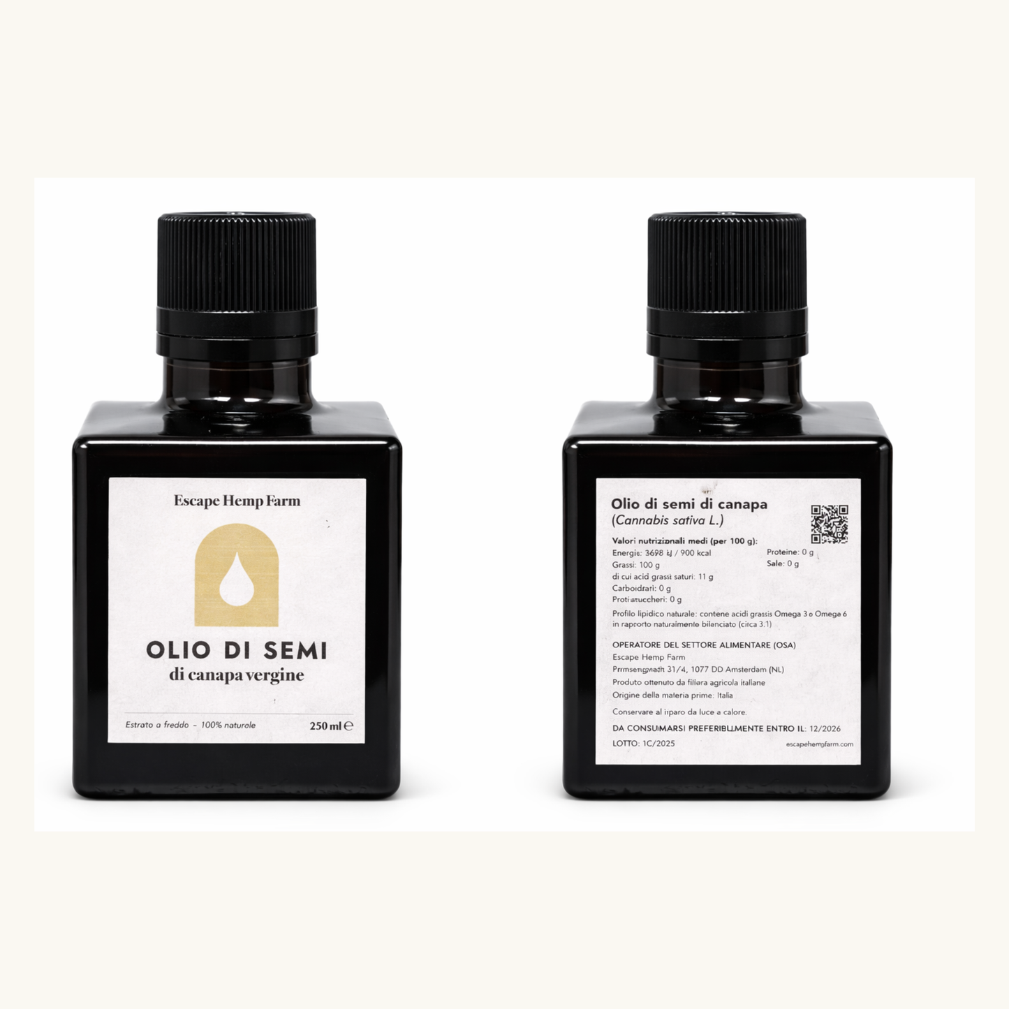 Olio di Semi di Canapa Vergine – Escape Hemp Farm