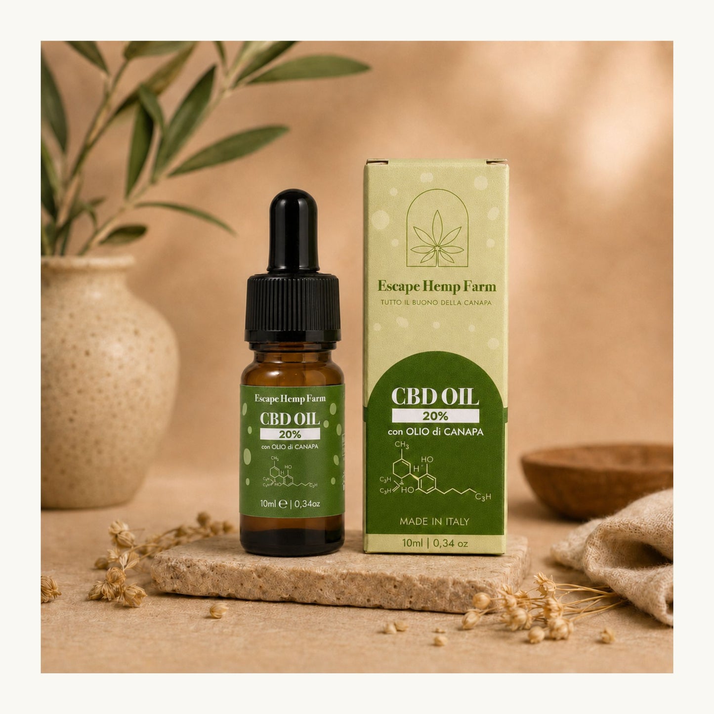 Olio CBD 20% in olio di semi di canapa – Escape Hemp Farm