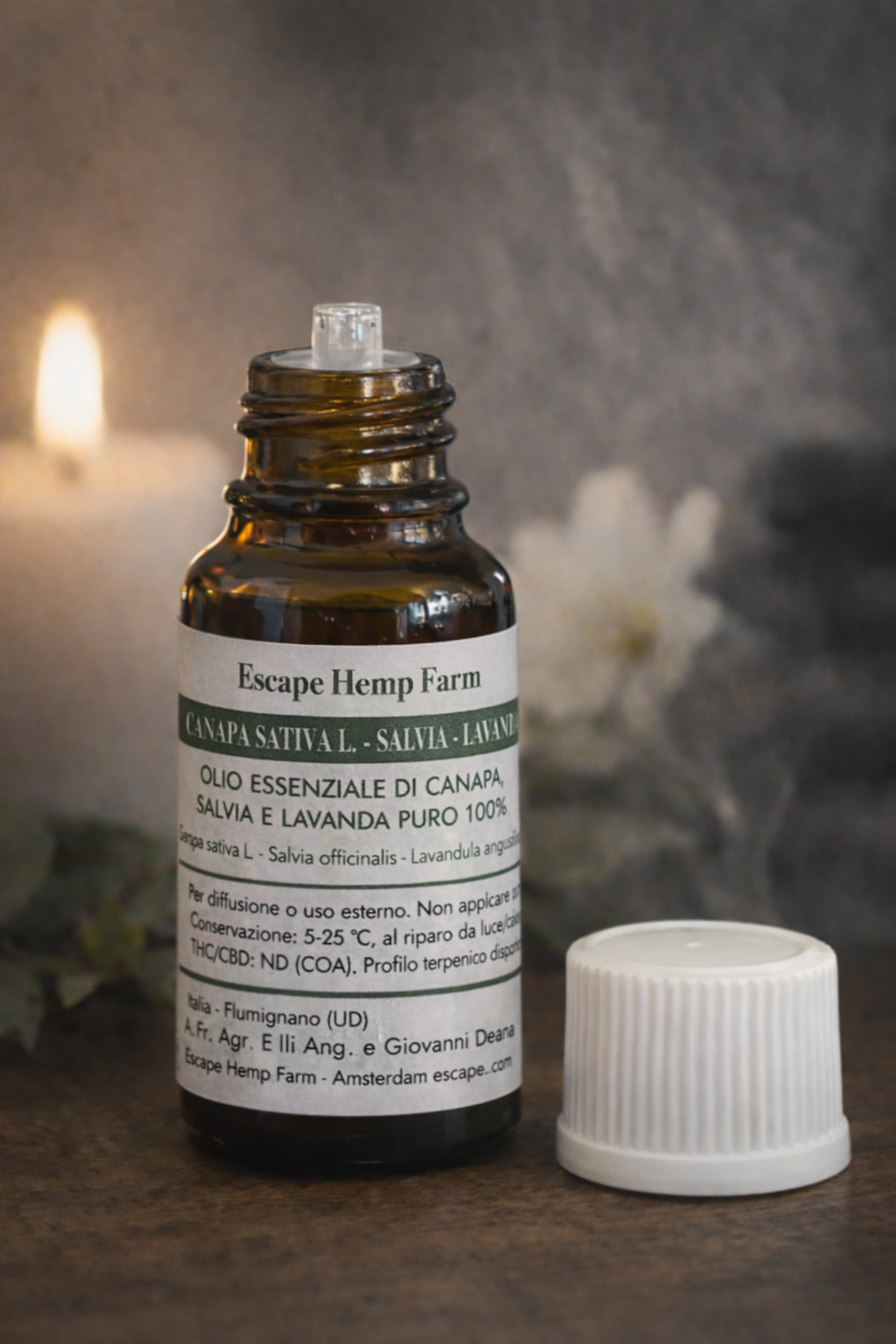 Olio Essenziale di Canapa, Salvia e Lavanda – Escape Hemp Farm