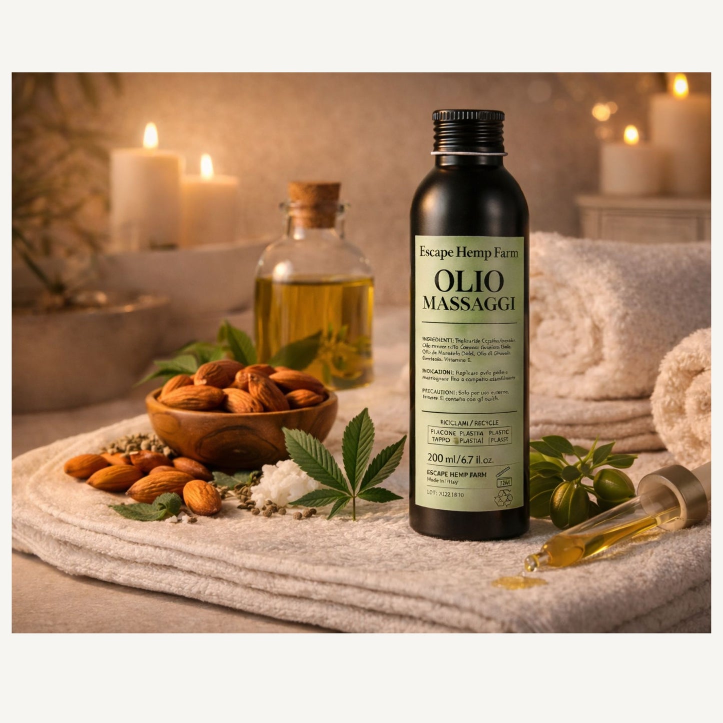 Olio Massaggi alla Canapa con CBD – 200 ml