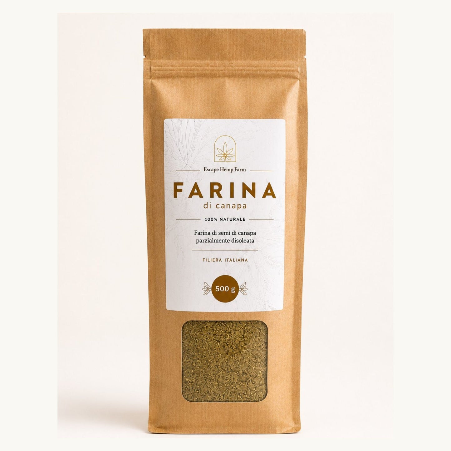 Farina Integrale di Semi di Canapa 500g – Escape Hemp Farm